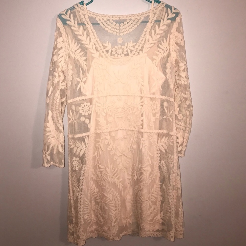 Express cream dress